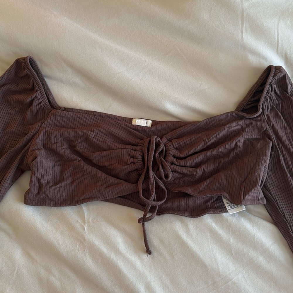 Brown crop top